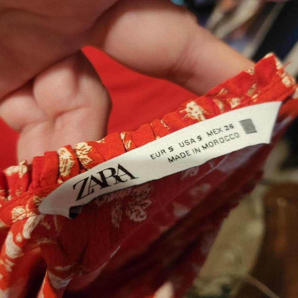 Zara Midi Dress Floral Print Size S - Picture 3 of 5